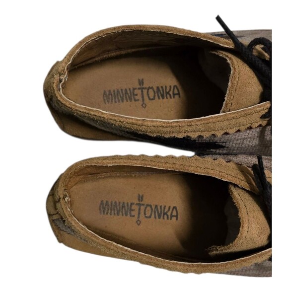 Minnetonka El Paso Womens Size 10 Ankle Bootie Moccasin Light Brown Suede 571 - Picture 6 of 10